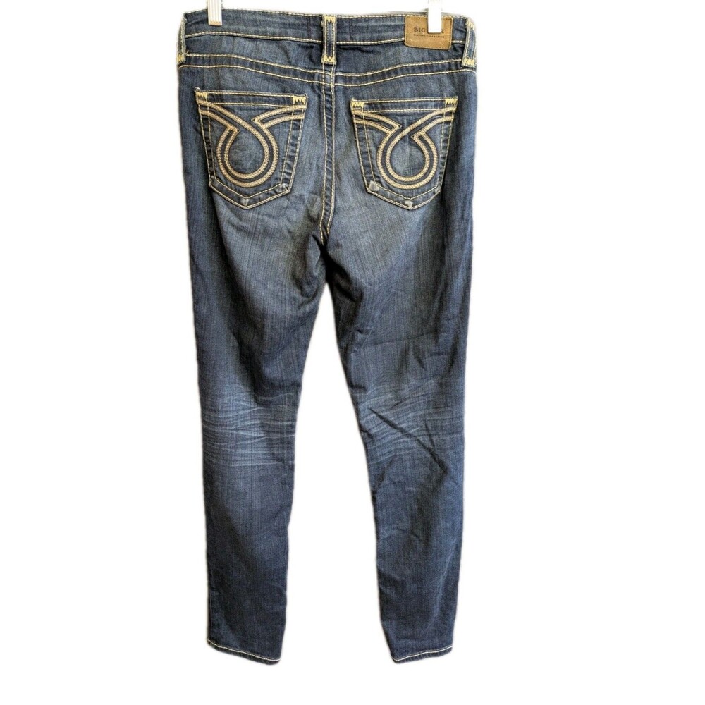 Big Star Liv Skinny Jeans Women's 29R Blue Embroidered Pockets Western 29x31